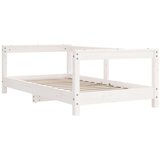  Otroški posteljni okvir bel 70x140 cm trdna borovina, (20787688) | Shoptok.si