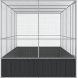  Ptičja kućica s nastavkom srebrna 418x207x212 cm čelična | shoptok.hr