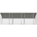  Kavez za piliće 3 pcs Srebrno 600 x 200 x 200 cm Cinkani čelik | shoptok.hr