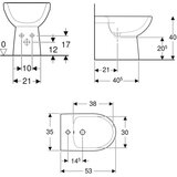 Geberit BIDE SELNOVA PODNI BTW SA SKRIVENIM PRIKLJUČKOM 500.289.01.7 GEBERIT | ePonuda.com