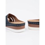 Shelvt Comfortable flip-flops on a low wedge blue | shoptok.hr