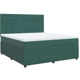  Krevet s oprugama i madracem tamnozeleni 200x200 cm baršunasti | shoptok.hr