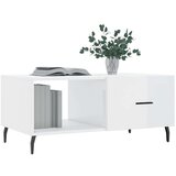  Stolić za kavu sjajni bijeli 90 x 50 x 40 cm konstruirano drvo | shoptok.hr