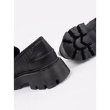 GOODIN Black platform loafers with gold chain | Shoptok.si