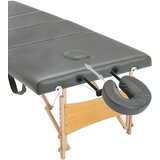  Stol za masažu s 4 zone i drvenim okvirom antracit 186 x 68 cm | shoptok.hr
