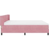 Box Postelja z vzmetnico Roza 200x200 cm Žamet, (22050287) | Shoptok.si