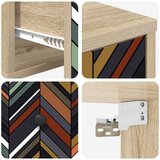  Wall-mounted noćni ormarić OMMEN Hrast sonoma 36 x 33 x 25 cm | shoptok.hr