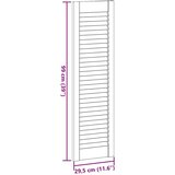 vidaXL Vrata za omarico z letvicami bela 99x29,5 cm | Shoptok.si