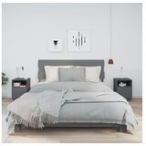 Noćni ormarići 2 kom sivi 40 x 34 x 55 cm od masivne borovine | shoptok.hr