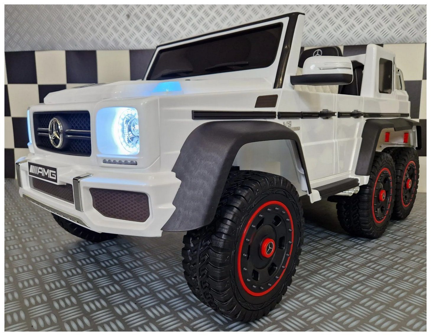 12V Mercedes G63 6X6 - dječji auto na akumulator, bijeli