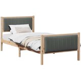  Okvir kreveta smeđe i tamnosivo 90 x 200 cm Masivna borovina | shoptok.hr