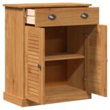 vidaXL Kopalniška omarica medeno rjava 68 x 34 x 80 cm Trdna borovina | Shoptok.si