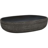 Nadgradni umivaonik sivo-crni ovalni 59x40x14 cm keramički | shoptok.hr