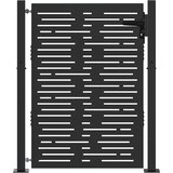  Vrtna vrata Crna 110 x 155 cm Čelik s prahom premazan | Eponuda.ba
