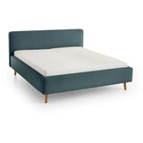 Meise Möbel Plavi/sivi tapecirani bračni krevet s prostorom za pohranu s podnicom 160x200 cm Mattis – | shoptok.hr