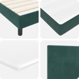 Box Spring Krevet s Madracem Tamno Zelena 200x200 cm Baršun | shoptok.hr