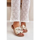 Lewski Shoes Slippers With Decoration Natural Leather Zazoo 3667 Golden Cene