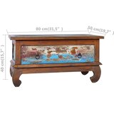  Stolić za kavu 80 x 50 x 40 cm od obnovljene tikovine - Šareni 1 | shoptok.hr