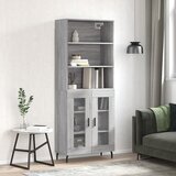vidaXL Visoka komoda siva sonome 69 5x34x180 cm od konstruiranog drva | shoptok.hr