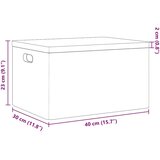 vidaXL Drvena kutija poklopcem ručkama crna 40x30x23 cm puno drvo bor cijene
