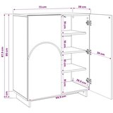  Ormarić za cipele 73 x 38 x 87 5 cm Konstruirano drvo Crna - Crna | shoptok.hr