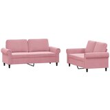 vidaXL 2-dijelni set sofa s jastucima ružičasti baršunasti | shoptok.hr