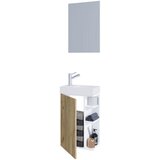 MID.YOU KOPALNICA ZA GOSTE bela, medeni hrast | Shoptok.si