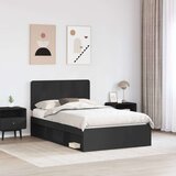  Konstrukcija postelje Črna 120 x 200 cm Masivno borovo les, (5000102769) | Shoptok.si