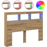 Ormarić za uzglavlje LED boja artisan hrast 140x17x102 cm | shoptok.hr