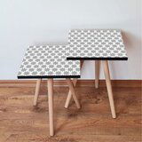 Hanah home 2Shp10 - black blackwhite nesting table (2 pieces) | ePonuda.com