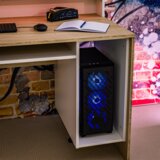 Kondela računalniška miza/igralniška miza, hrast sonoma/bela, tezro new | Shoptok.si