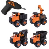 Black & Decker Set vozila za rastavljanje STT014-S4-BD + Baterijski odvijač, Crni, 4 komada | Eponuda.ba