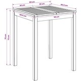  Stol za večeru u vrtu Prirodna 60 x 60 5 x 75 cm - Prirodna 60 x 60 5 x 75 cm | shoptok.hr