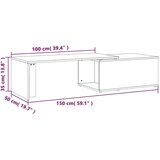  Klubska mizica siva sonoma 150x50x35 cm inženirski les, (20712473) | Shoptok.si