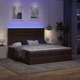 vidaXL okvir kreveta s madracima tamnosmeđi 200x200cm tkanine | shoptok.hr