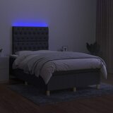  box spring s madracem LED tamnosivi 120 x 200 cm tkanina | shoptok.hr