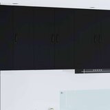 vidaXL Stenska kuhinjska omarica Črna 60 x 31 x 80 cm Konstruiran les | Shoptok.si