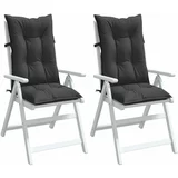 vidaXL Jastuci za stolice 2 kom prošarano antracit 120x50x7 cm tkanina