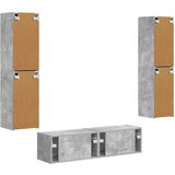  Set TV komoda 6 pcs Betonski sivi Konstruirano drvo | Eponuda.com