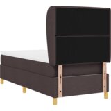 Box Spring Krevet s Madracem Tamno Smeđi 80x200 cm Tkanina | shoptok.hr