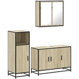  3-dijelni set kupaonskog namještaja boja hrasta sonome drveni | shoptok.hr