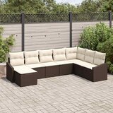  Sjedeća garnitura za vrt 8 kom. Smeđa i krem poliratan 288,5 x 123,5 x 85 cm | shoptok.hr