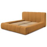 Bobochic Paris Senf žuti tapecirani bračni krevet s prostorom za odlaganje s podnicom 160x200 cm Denali – | shoptok.hr
