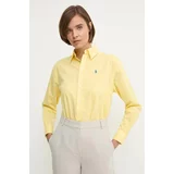 Polo Ralph Lauren Bombažna srajca ženska, rumena barva
