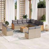vidaXL 12-dijelni set vrtnih sofa od poliratana s jastucima bež | shoptok.hr