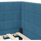  Kutni okvir kreveta s uzglavljem Plava 90 cm x 200 cm Baršun | shoptok.hr