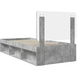  Konstrukcija postelje z vzglavjem Betonsko siva 100 x 200 cm, (5000102883) | Shoptok.si