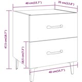  Noćni ormarići 2 kom bijeli 40 x 35 x 47,5 cm | Shoptok.si