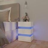 vidaXL LED noćni ormarić visoki sjaj bijeli 45 x 35 x 67 od iverice Cijene