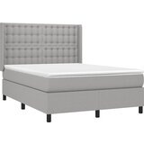  Krevet box spring s madracem svjetlosivi 140x200 cm od tkanine | shoptok.hr